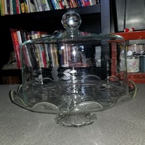 11 inch Pedestal Cake Stand & Dome Heritage